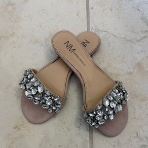 Neiman Marcus  Women's Sandals with Crystal Embellishments - Light Pink
